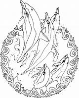 Dolphin Coloring Pages Mandala Color Colouring Mandalas Popular Print Adult Choose Board sketch template