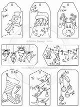 Christmas Gift Cute Tags Color Coloring Gifts Printable Pages Name Print Cut Drawn Hand Drawing Kids Choose Board Joyeux Noel sketch template