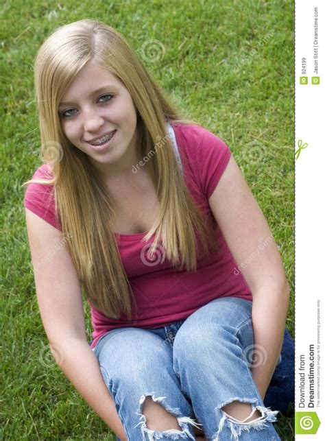 het meisje van de blonde stock afbeelding afbeelding bestaande uit geluk 924199