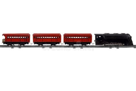 de treinen van het stuk speelgoed stock afbeelding image  spoor spoorweg
