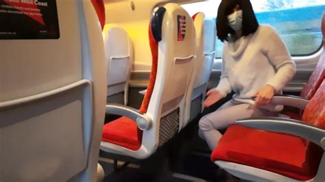 Public Dick Flash In The Train Ended Up With Risky Handjob And Blowjob