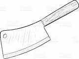 Knife Drawing Cleaver Meat Chef Kitchen Illustration Illustrations Vector Clip Bloody Getdrawings Similar sketch template