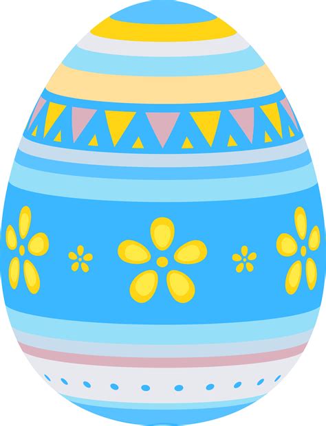 happy easter day colorful egg isolated  png