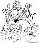 Pooh Coloring Winnie Pages Friends Printable Colouring Classic Tigger Eeyore Roo Print Clipart Rabbit Kanga Library Popular Coloringhome Clip Adults sketch template