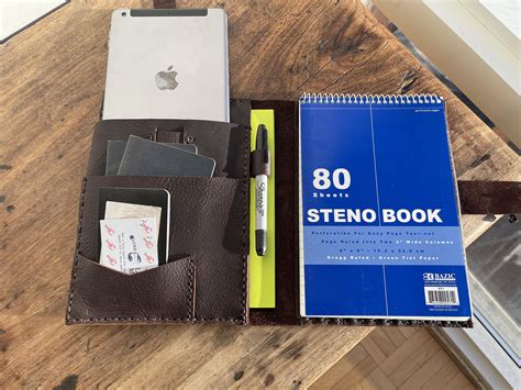 steno pad holder ipad mini folio    notebook steno pad etsy