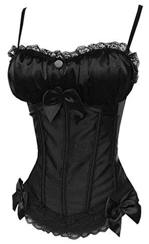 vintage sexy removable spaghetti strap bowknot crossdresser corset by