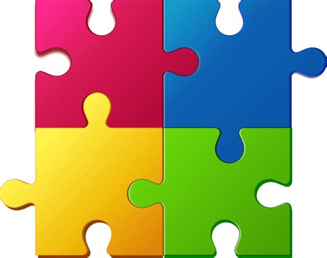 rainbow jigsaw puzzle pieces clip art image clipsafari