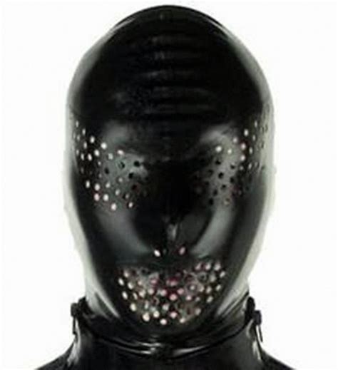 new anatomical latex mask black rubber fetish latex hoods and masks