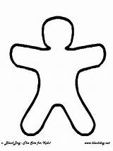 Person Coloring Outline Clipart Man Gingerbread Library Pages sketch template
