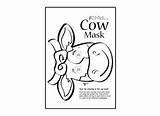 Cow Mask Activities Animal Children Kids Template Coloring Pages Craft Face Printable Templates Animals sketch template