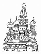 Catedral Basilio Rusia sketch template