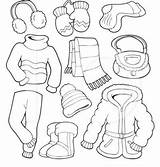 Coloring Wardrobe Pages Clothes Color Winter Getcolorings Kids sketch template
