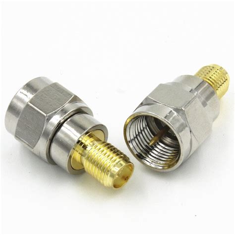 F Male Plug To Sma Female Jack Rf Coaxial Connector Adapter Quick Usa