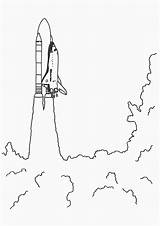 Shuttle Space Coloring Printable Pages Launching Comments Realistic Coloringhome sketch template