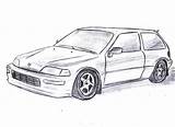 Honda Civic Coloring Eg Hatchback Gl Pages Drawings Deviantart Sketch Civi Template Search 2010 sketch template