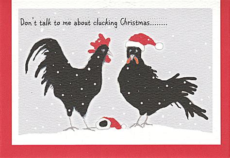 chicken christmas card hand  card card   chicken funny