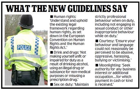 don t be drunk or have sex on duty new guidelines for police ethics