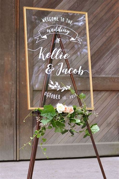 acrylic wedding  sign ideas roses rings weddings fashion lifestyle diy