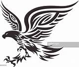 Tribal Eagle Tattoo Style Visit sketch template