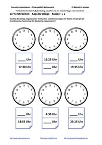 uhr zum ausdrucken kostenlos