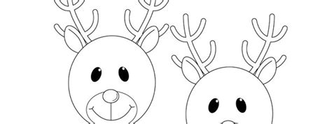 reindeer face template medium