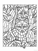 Coloring Pages Adults Animal Adult Mosaic Printable Pattern Creative Book Glass Colouring Stained Dover Mosaics Haven Sheets Patterns Voor Volwassenen sketch template