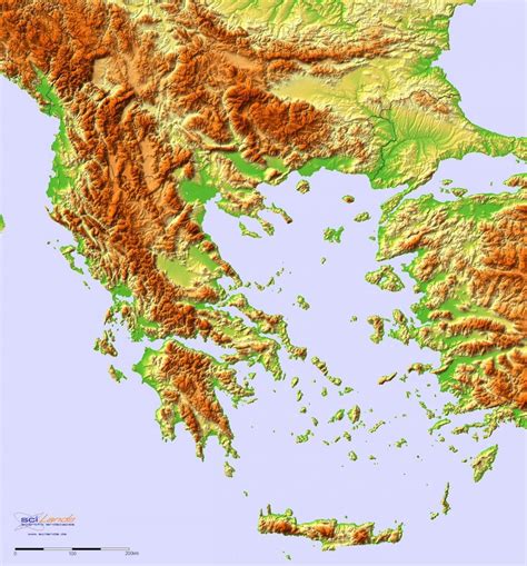 topographical map  greece topographic map greece southern europe europe
