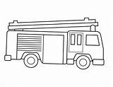 Truck Everfreecoloring Firetruck sketch template