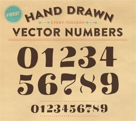 number fonts vector artwork  vector