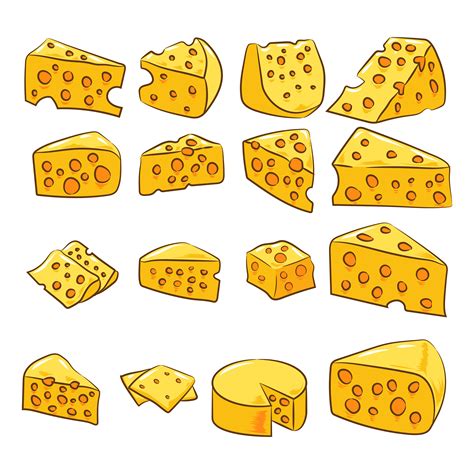 cheese cartoon vector art icons  graphics