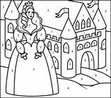 Princess Castle Princesses Coloring Printables Number Color Pages Printable Easy Kids Games Access Get Coloritbynumbers sketch template
