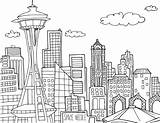 Coloring Pages Seattle Needle Space Baltimore Ravens Illustrated Laserbeams Hearts Colorful Print Steph Calvert Ausmalbilder Drucken Wheel Great Cities Divyajanani sketch template