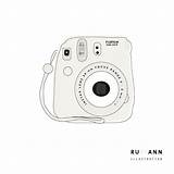 Instax Polaroid Fujifilm Zeichnung Appareil Poloroid Einfach Aesthetic Camara Manipulation Studiopics sketch template