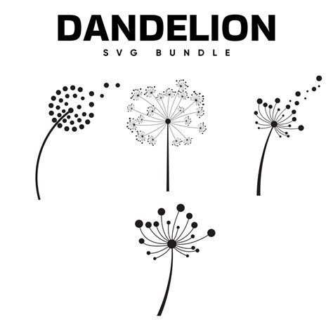 dandelion svg  designs masterbundles