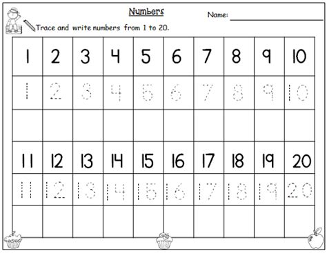 writing  tracing numbers     teachers