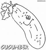 Cucumbers Colorings Coloringbay sketch template