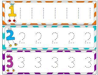 number tracing cards numbers preschool prek math math classroom