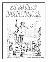 Independencia Proclamacion Perú Proclamación sketch template