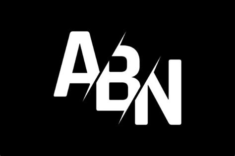 monogram abn logo design graphic  greenlines studios creative fabrica