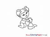 Coloring Pages Sandbox Girl Sheet Title sketch template
