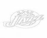 Nba Coloring Pages Jazz Logo Utah Sport Printable Info sketch template