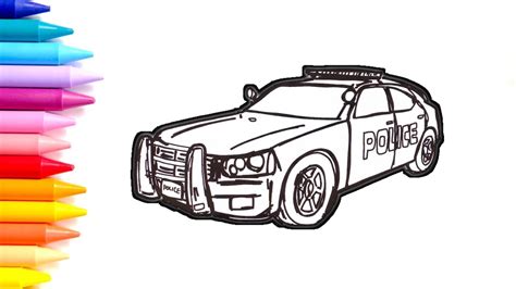 police car coloring pages   draw  police car drawing  kids