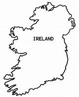 Coloring Ireland Map Pages Printable Star Outline Drawing Tattoo sketch template