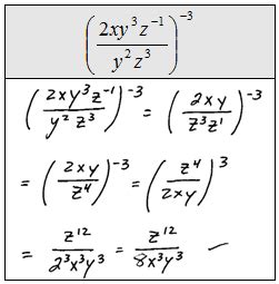 openalgebracom  algebra study guide video tutorials negative exponents