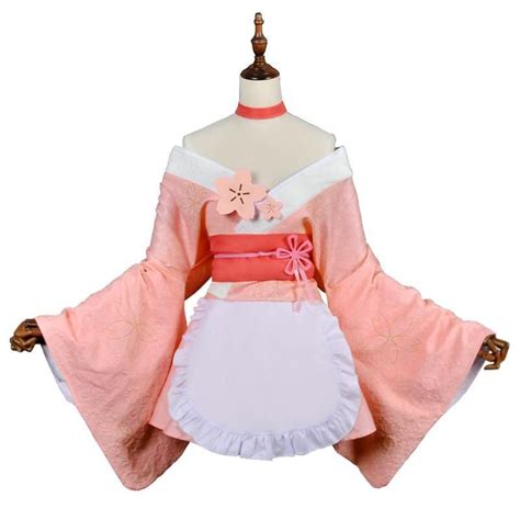 rem cherry blossom maid kimono dress one size anime inspired