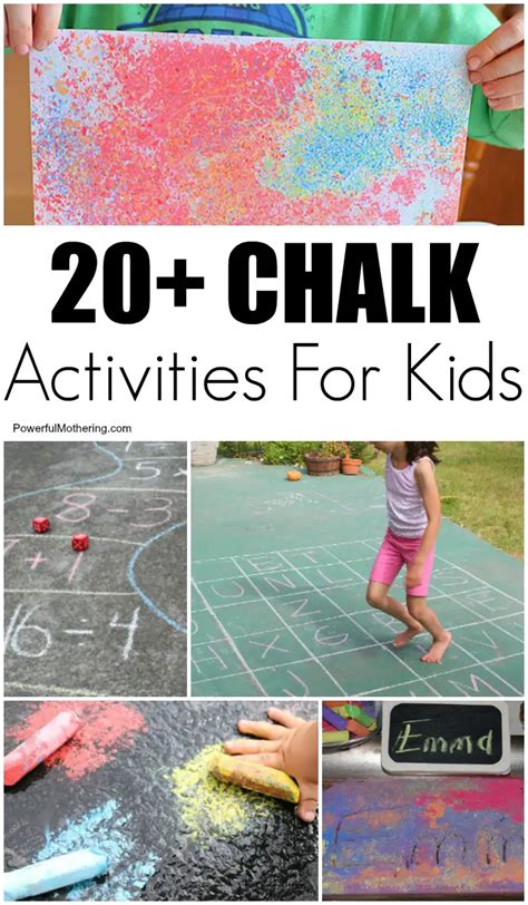 chalk art ideas  learning activities  kids