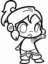 Coloring Chibi Pages Korra Avatar Cartoon Oc Popular Gif Legend Template sketch template