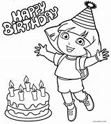 Dora Coloring Pages Birthday Printable Kids Happy Color Explorer Cool2bkids Book Sheets Choose Board sketch template
