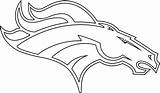 Broncos Coloring Denver Logo Nicepng Transparent sketch template