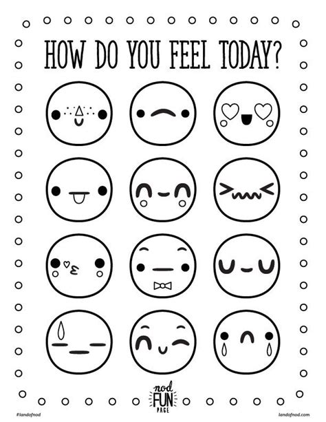 feelings  printable coloring page cratekids blog emoji